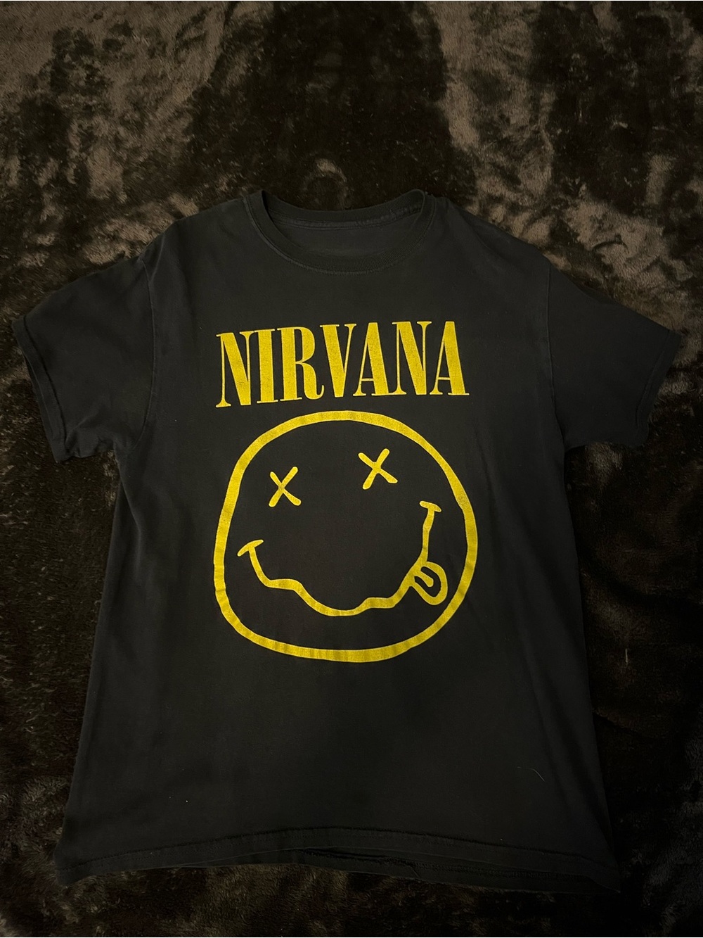 Nirvana Graphic Tee in Black & Yellow